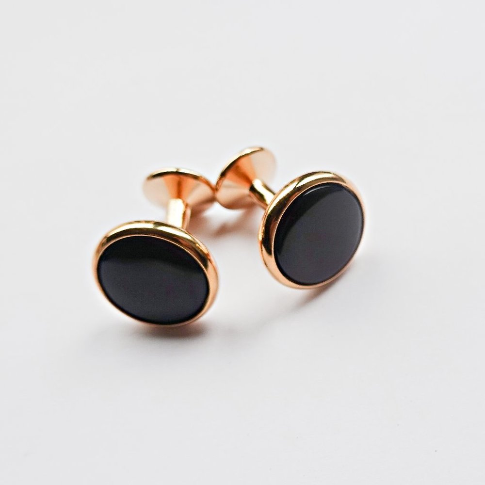 Black Onyx Cufflinks Brand New